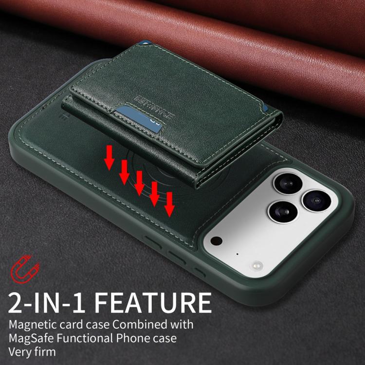For iPhone 17 Pro Max BETOPNICE Horizontal Flip Detachable MagSafe Wallet Phone Case(Green) - iPhone 17 Pro Max Cases by BETOPNICE | Online Shopping UK | buy2fix