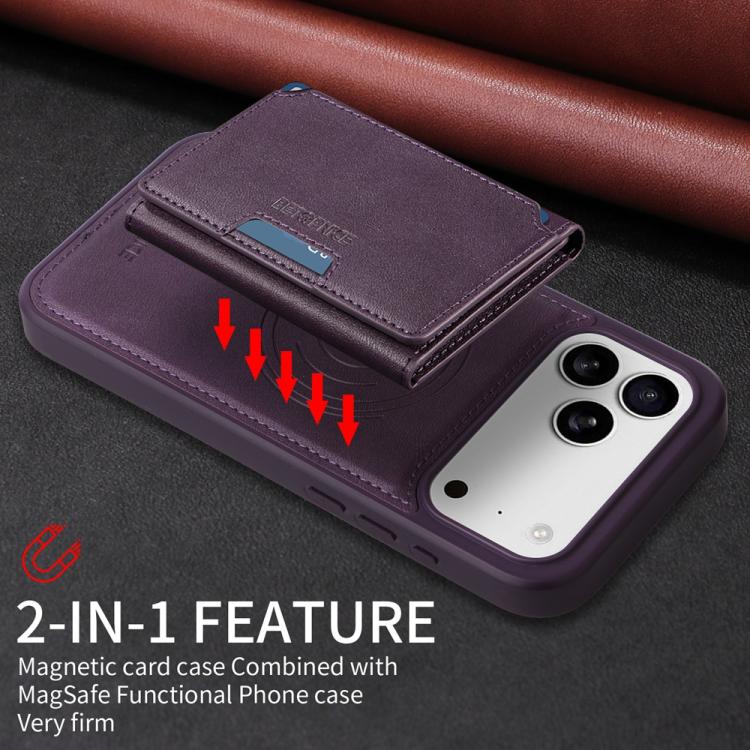 For iPhone 17 Pro Max BETOPNICE Horizontal Flip Detachable MagSafe Wallet Phone Case(Purple) - iPhone 17 Pro Max Cases by BETOPNICE | Online Shopping UK | buy2fix