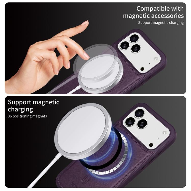 For iPhone 17 Pro Max BETOPNICE Horizontal Flip Detachable MagSafe Wallet Phone Case(Purple) - iPhone 17 Pro Max Cases by BETOPNICE | Online Shopping UK | buy2fix