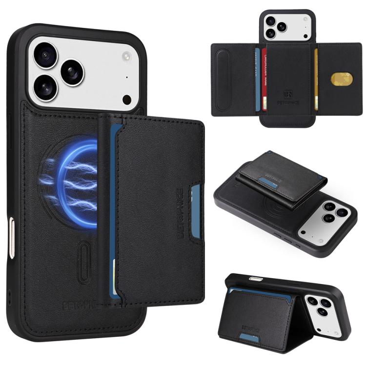 For iPhone 17 Pro Max BETOPNICE Horizontal Flip Detachable MagSafe Wallet Phone Case(Black) - iPhone 17 Pro Max Cases by BETOPNICE | Online Shopping UK | buy2fix