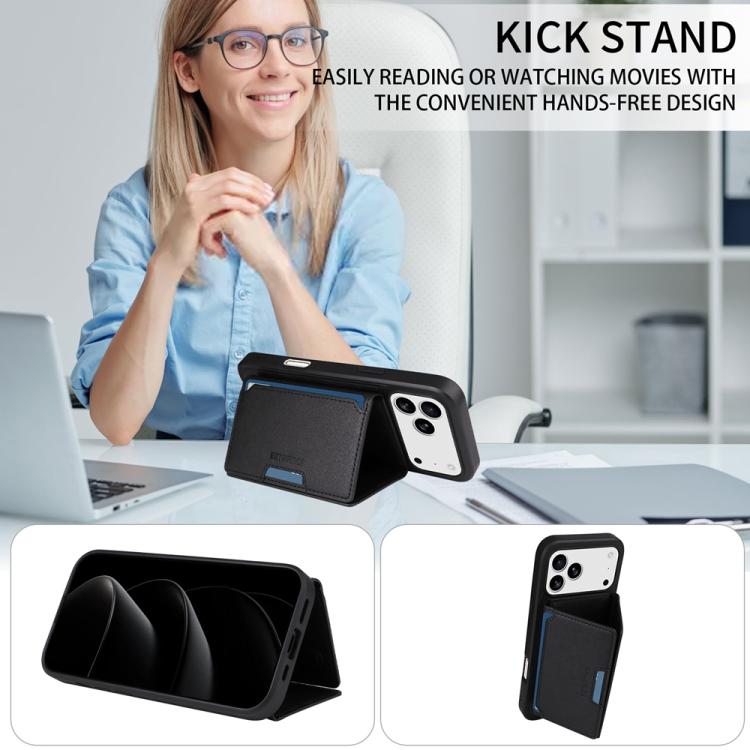 For iPhone 17 Pro Max BETOPNICE Horizontal Flip Detachable MagSafe Wallet Phone Case(Black) - iPhone 17 Pro Max Cases by BETOPNICE | Online Shopping UK | buy2fix