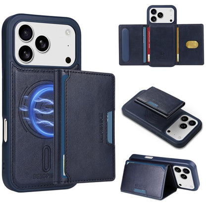 For iPhone 17 Pro BETOPNICE Horizontal Flip Detachable MagSafe Wallet Phone Case(Blue) - iPhone 17 Pro Cases by BETOPNICE | Online Shopping UK | buy2fix