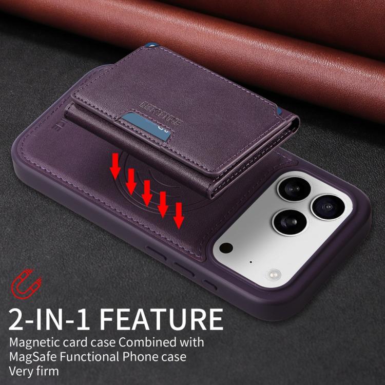 For iPhone 17 Pro BETOPNICE Horizontal Flip Detachable MagSafe Wallet Phone Case(Purple) - iPhone 17 Pro Cases by BETOPNICE | Online Shopping UK | buy2fix
