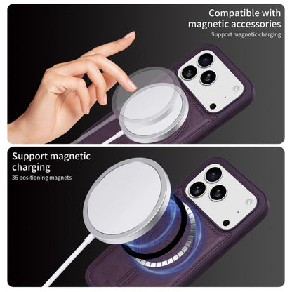 For iPhone 17 Pro BETOPNICE Horizontal Flip Detachable MagSafe Wallet Phone Case(Purple) - iPhone 17 Pro Cases by BETOPNICE | Online Shopping UK | buy2fix