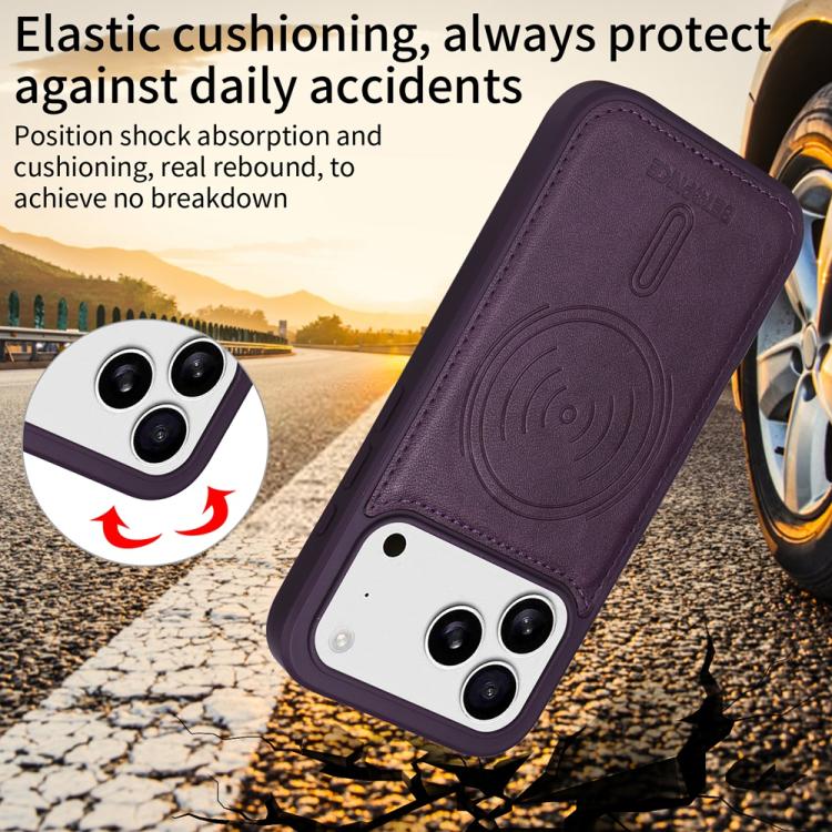 For iPhone 17 Pro BETOPNICE Horizontal Flip Detachable MagSafe Wallet Phone Case(Purple) - iPhone 17 Pro Cases by BETOPNICE | Online Shopping UK | buy2fix