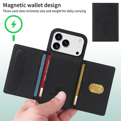 For iPhone 17 Pro BETOPNICE Horizontal Flip Detachable MagSafe Wallet Phone Case(Black) - iPhone 17 Pro Cases by BETOPNICE | Online Shopping UK | buy2fix