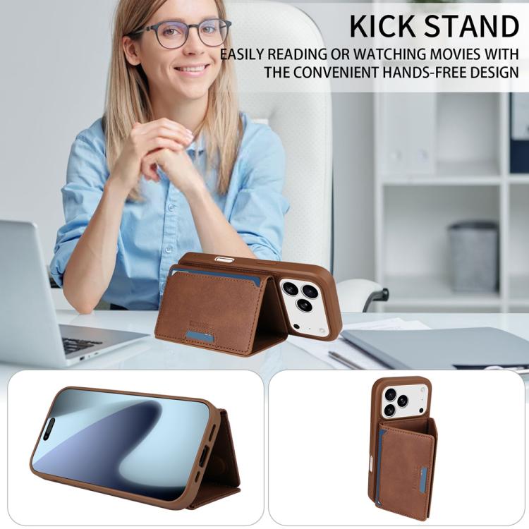 For iPhone 17 Pro BETOPNICE Horizontal Flip Detachable MagSafe Wallet Phone Case(Brown) - iPhone 17 Pro Cases by BETOPNICE | Online Shopping UK | buy2fix