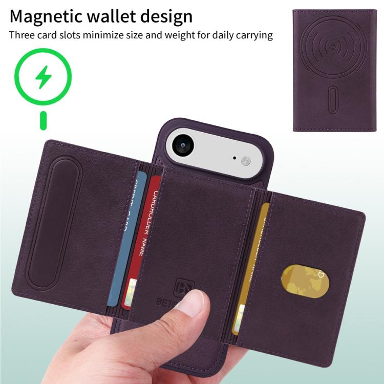 For iPhone Air BETOPNICE Horizontal Flip Detachable MagSafe Wallet Phone Case(Purple) - iPhone Air Cases by BETOPNICE | Online Shopping UK | buy2fix