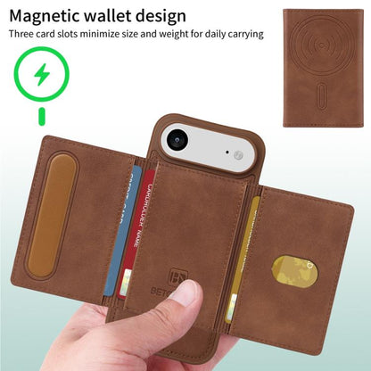 For iPhone Air BETOPNICE Horizontal Flip Detachable MagSafe Wallet Phone Case(Brown) - iPhone Air Cases by BETOPNICE | Online Shopping UK | buy2fix