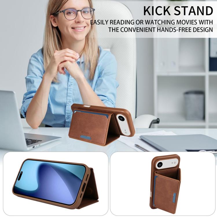 For iPhone Air BETOPNICE Horizontal Flip Detachable MagSafe Wallet Phone Case(Brown) - iPhone Air Cases by BETOPNICE | Online Shopping UK | buy2fix