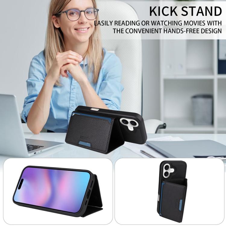 For iPhone 17 BETOPNICE Horizontal Flip Detachable MagSafe Wallet Phone Case(Black) - iPhone 17 Cases by BETOPNICE | Online Shopping UK | buy2fix