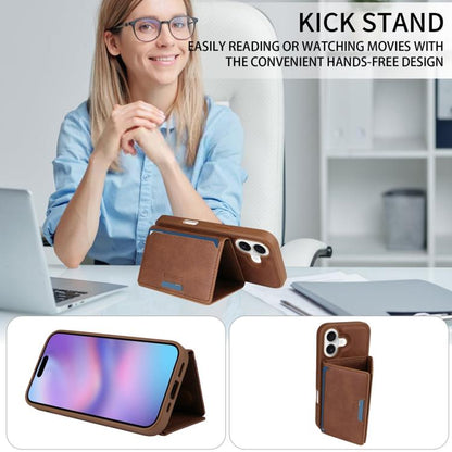 For iPhone 17 BETOPNICE Horizontal Flip Detachable MagSafe Wallet Phone Case(Brown) - iPhone 17 Cases by BETOPNICE | Online Shopping UK | buy2fix