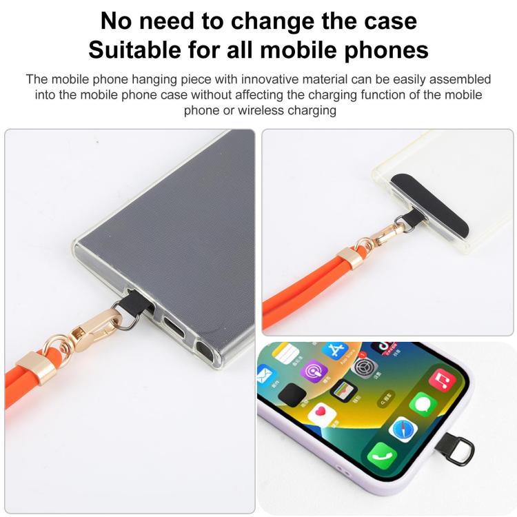 Adjustable Liquid Silicone Phone Anti-lost Long Lanyard(Orange) - Lanyards & Wrist Straps by buy2fix | Online Shopping UK | buy2fix