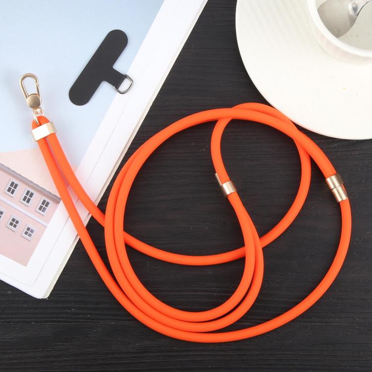 Adjustable Liquid Silicone Phone Anti-lost Long Lanyard(Gold) - Lanyards & Wrist Straps by buy2fix | Online Shopping UK | buy2fix
