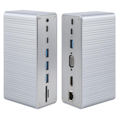 BYL2428 13 in 1 USB-C / Type-C HUB Adapter Docking Station Support 4K PD100W(Grey) - USB HUB by buy2fix | Online Shopping UK | buy2fix