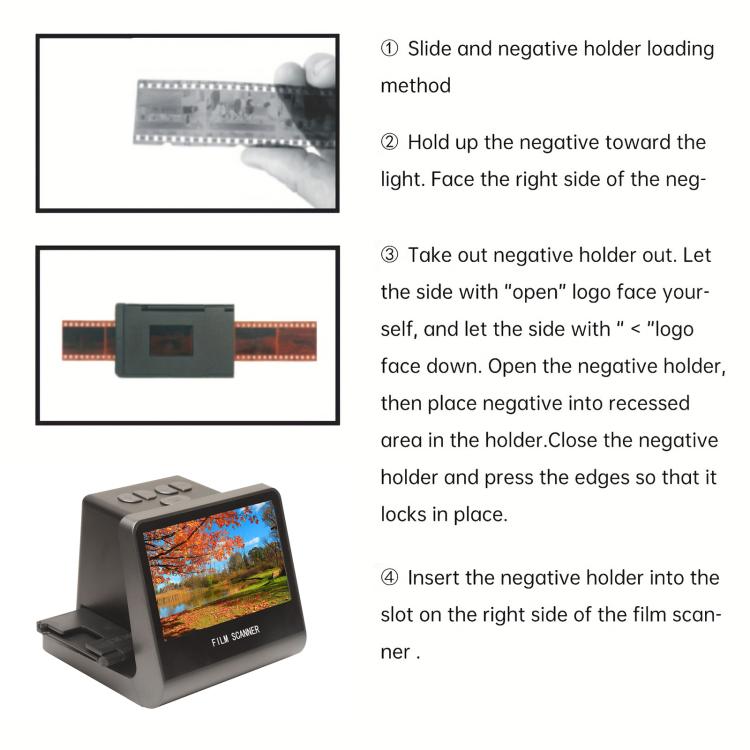 Tonivent TON170 14 Mega Pixels 5 inch HD Screen Film Scanner, Plug:UK Plug(Black) - Portable Scanner by buy2fix | Online Shopping UK | buy2fix