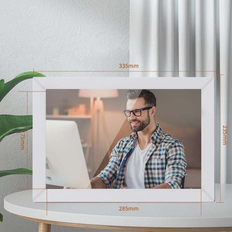 13.3 inch LCD Display Cloud Photo Frame 1G+32GB 3126C Quad-Core CPU Android 6.0, Plug:US Plug(White) - 11-15 inch by buy2fix | Online Shopping UK | buy2fix