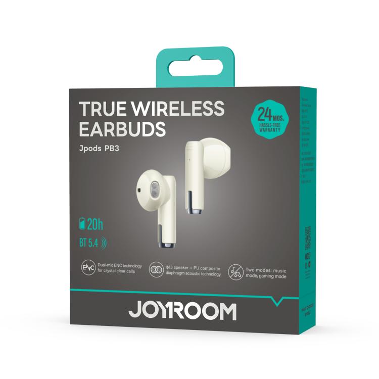 JOYROOM Jpods JR-PB3 True Wireless Earphones(Beige) - Bluetooth Earphone by JOYROOM | Online Shopping UK | buy2fix