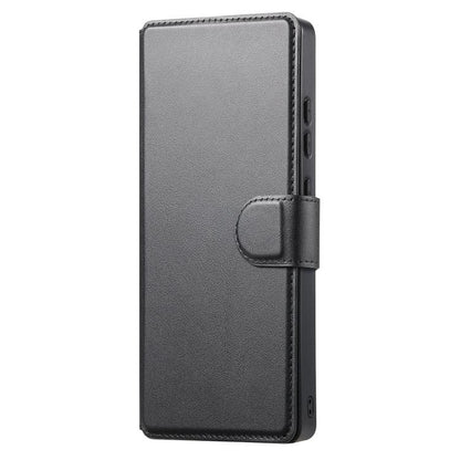 For Samsung Galaxy S25 Ultra 5G CaseNeo Finger Grip Strap MagSafe Leather Phone Case(Black) - Galaxy S25 Ultra 5G Cases by CaseNeo | Online Shopping UK | buy2fix