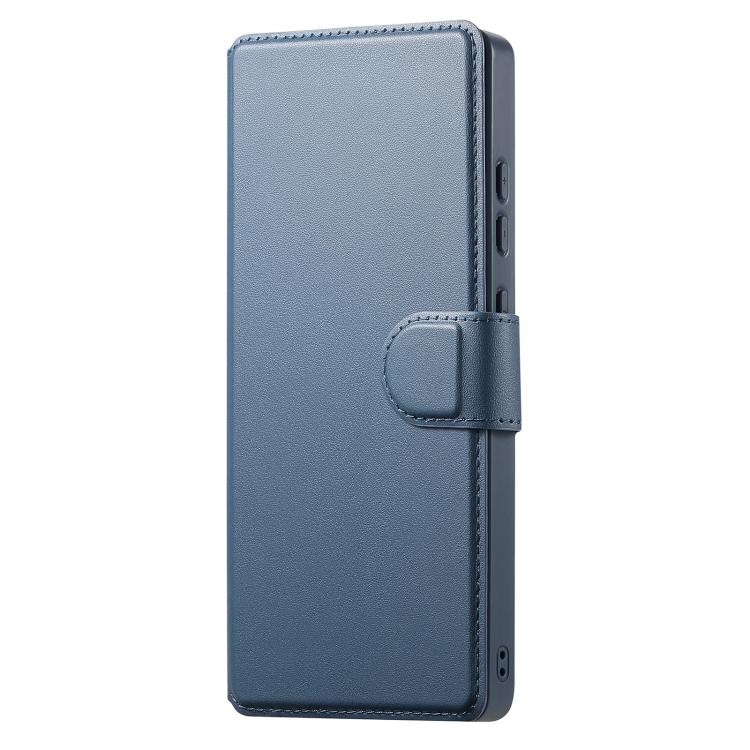 For Samsung Galaxy S25 Ultra 5G CaseNeo Finger Grip Strap MagSafe Leather Phone Case(Blue) - Galaxy S25 Ultra 5G Cases by CaseNeo | Online Shopping UK | buy2fix