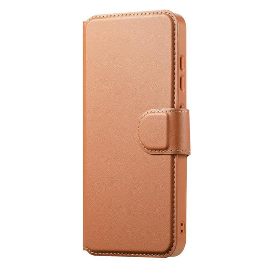 For Samsung Galaxy S25 / S24 5G CaseNeo Finger Grip Strap MagSafe Leather Phone Case(Brown) - Galaxy S25 5G Cases by CaseNeo | Online Shopping UK | buy2fix