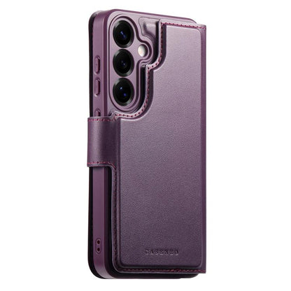 For Samsung Galaxy S25+ / S24+ 5G CaseNeo Finger Grip Strap MagSafe Leather Phone Case(Purple) - Galaxy S25+ 5G Cases by CaseNeo | Online Shopping UK | buy2fix