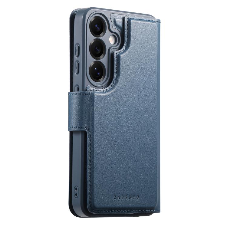 For Samsung Galaxy S25+ / S24+ 5G CaseNeo Finger Grip Strap MagSafe Leather Phone Case(Blue) - Galaxy S25+ 5G Cases by CaseNeo | Online Shopping UK | buy2fix