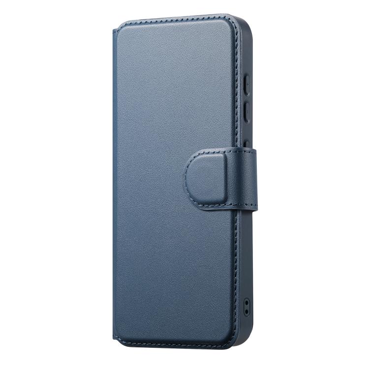 For Samsung Galaxy S25 Edge 5G CaseNeo Finger Grip Strap MagSafe Leather Phone Case(Blue) - Galaxy S25 Edge 5G Cases by CaseNeo | Online Shopping UK | buy2fix