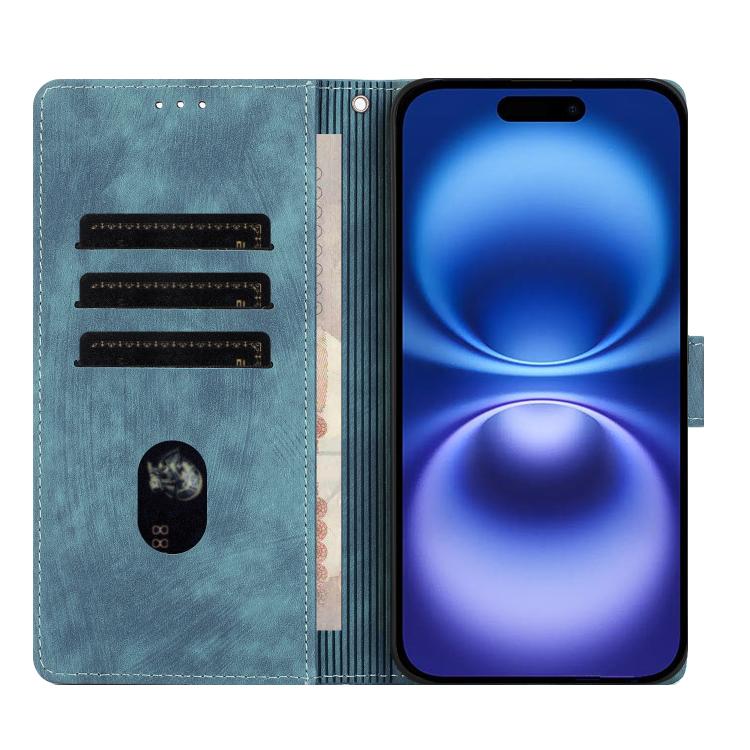 For iPhone Air Mandala Embossed Retro Frosted Leather Phone Case(Blue) - iPhone Air Cases by buy2fix | Online Shopping UK | buy2fix