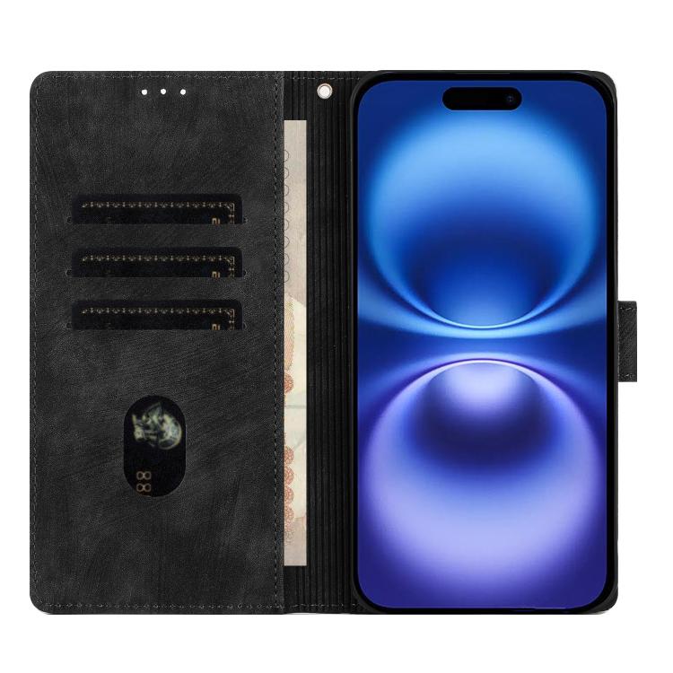 For iPhone Air Mandala Embossed Retro Frosted Leather Phone Case(Black) - iPhone Air Cases by buy2fix | Online Shopping UK | buy2fix