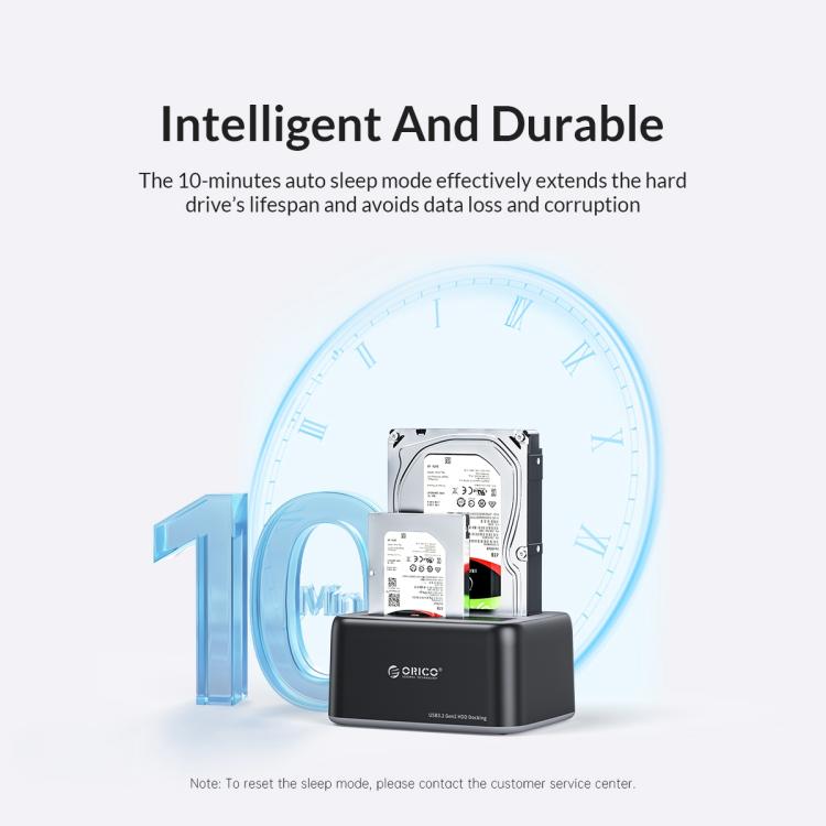 ORICO 6819C3 2.5 / 3.5 inch HDD / SSD Single Bay SATA Drive Docking Station, EU Plug (Black) - HDD Enclosure by ORICO | Online Shopping UK | buy2fix