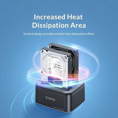 ORICO 6819C3 2.5 / 3.5 inch HDD / SSD Single Bay SATA Drive Docking Station, EU Plug (Black) - HDD Enclosure by ORICO | Online Shopping UK | buy2fix