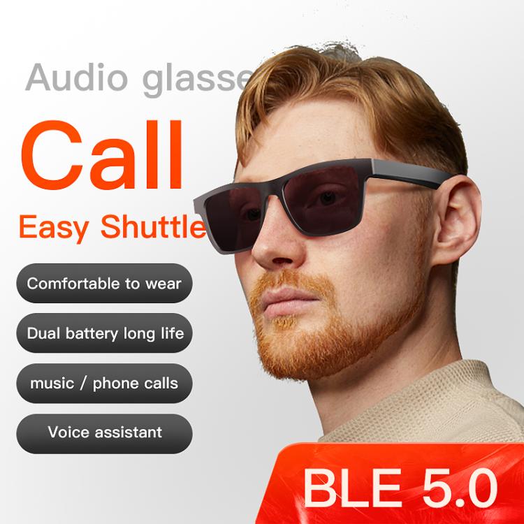 E10 Smart Audio Bluetooth Glasses, Style: Button Style(Transparent) - Smart Glasses by buy2fix | Online Shopping UK | buy2fix