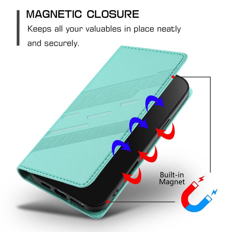For Google Pixel 10 / 10 Pro Embossed Multi-functional Wallet Retro Leather Phone Case(Mint Green) - Google Cases by buy2fix | Online Shopping UK | buy2fix
