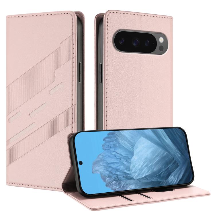 For Google Pixel 10 / 10 Pro Embossed Multi-functional Wallet Retro Leather Phone Case(Pink) - Google Cases by buy2fix | Online Shopping UK | buy2fix