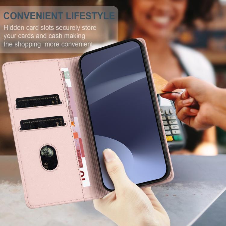 For Google Pixel 10 / 10 Pro Embossed Multi-functional Wallet Retro Leather Phone Case(Pink) - Google Cases by buy2fix | Online Shopping UK | buy2fix