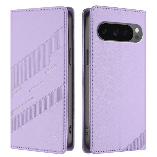 For Google Pixel 10 / 10 Pro Embossed Multi-functional Wallet Retro Leather Phone Case(Light Purple) - Google Cases by buy2fix | Online Shopping UK | buy2fix