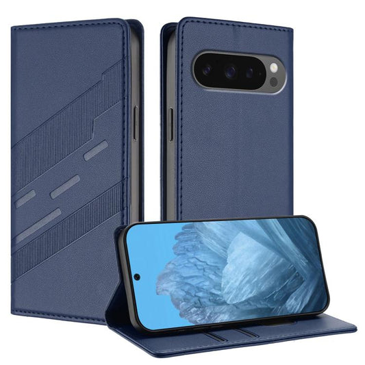 For Google Pixel 10 / 10 Pro Embossed Multi-functional Wallet Retro Leather Phone Case(Dark Blue) - Google Cases by buy2fix | Online Shopping UK | buy2fix