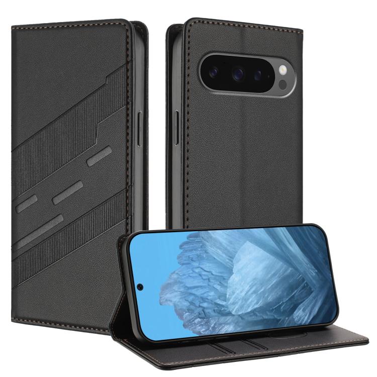 For Google Pixel 10 Pro XL Embossed Multi-functional Wallet Retro Leather Phone Case(Black) - Google Cases by buy2fix | Online Shopping UK | buy2fix