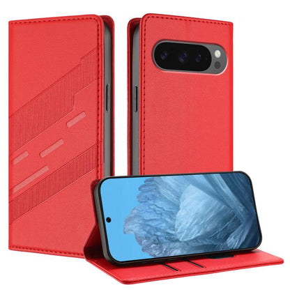 For Google Pixel 10 Pro XL Embossed Multi-functional Wallet Retro Leather Phone Case(Red) - Google Cases by buy2fix | Online Shopping UK | buy2fix