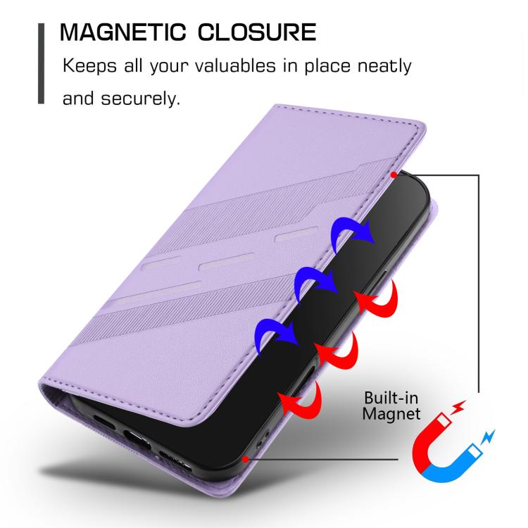 For Google Pixel 10 Pro XL Embossed Multi-functional Wallet Retro Leather Phone Case(Light Purple) - Google Cases by buy2fix | Online Shopping UK | buy2fix