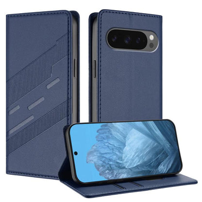 For Google Pixel 10 Pro XL Embossed Multi-functional Wallet Retro Leather Phone Case(Dark Blue) - Google Cases by buy2fix | Online Shopping UK | buy2fix