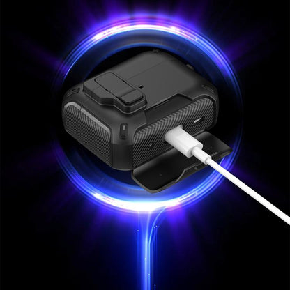 For AirPods Pro Wireless Bluetooth Earphones MagSafe Holder Protective Case(Blue) - For AirPods Pro by buy2fix | Online Shopping UK | buy2fix