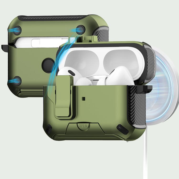 For AirPods Pro Wireless Bluetooth Earphones MagSafe Holder Protective Case(Blue) - For AirPods Pro by buy2fix | Online Shopping UK | buy2fix