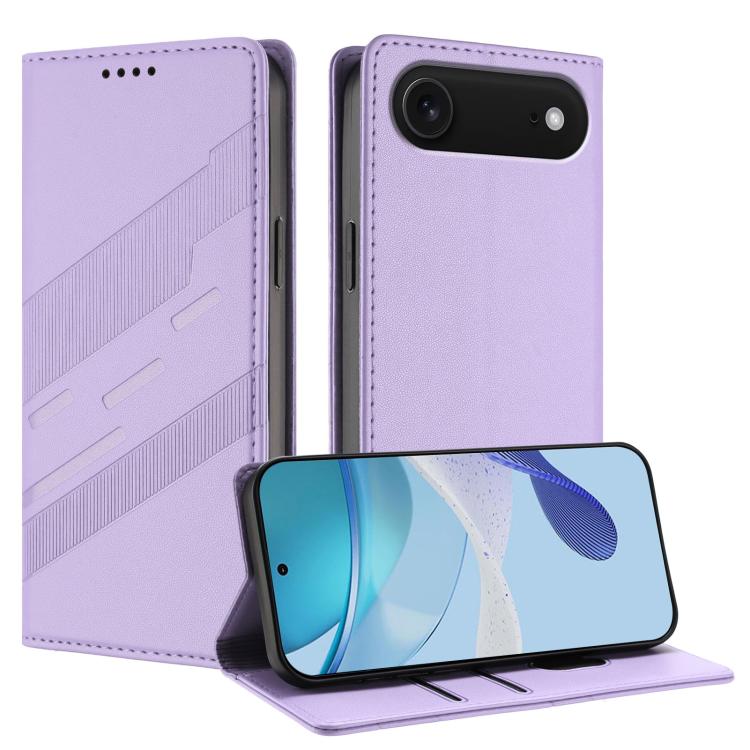 For iPhone Air Embossed Multi-functional Wallet Retro Leather Phone Case(Light Purple) - iPhone Air Cases by buy2fix | Online Shopping UK | buy2fix