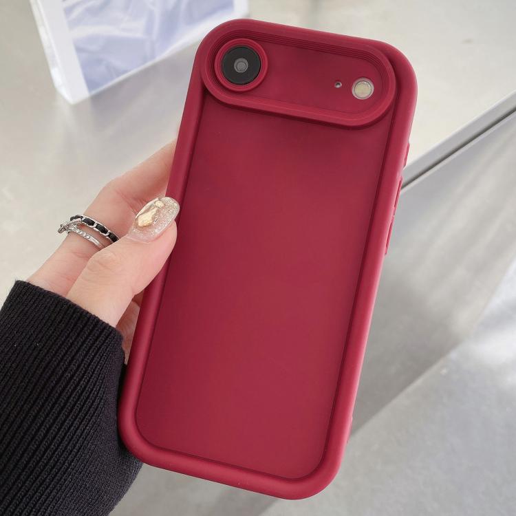 For iPhone Air Shockproof Frame Frosted Precise Hole TPU Phone Case(Wine Red) - iPhone Air Cases by buy2fix | Online Shopping UK | buy2fix