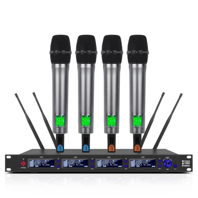 XTUGA M6604S-H Diversity Wireless Microphone System 4 Channel UHF Handheld Microphone - Microphone by XTUGA | Online Shopping UK | buy2fix