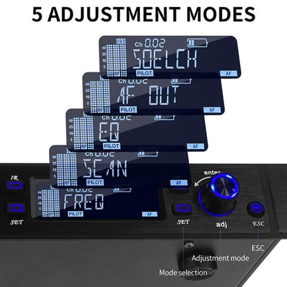 XTUGA M6604S-H Diversity Wireless Microphone System 4 Channel UHF Handheld Microphone - Microphone by XTUGA | Online Shopping UK | buy2fix
