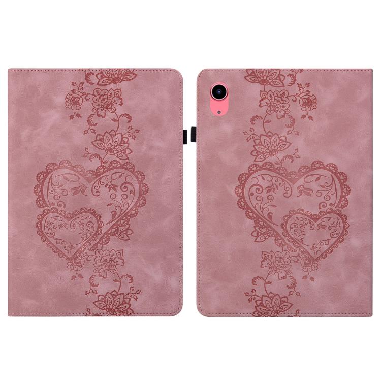 For iPad 2025 / 2022 Love Hearts Embossed Leather Smart Tablet Case(Pink) - iPad 2025 / 2022 Cases by buy2fix | Online Shopping UK | buy2fix