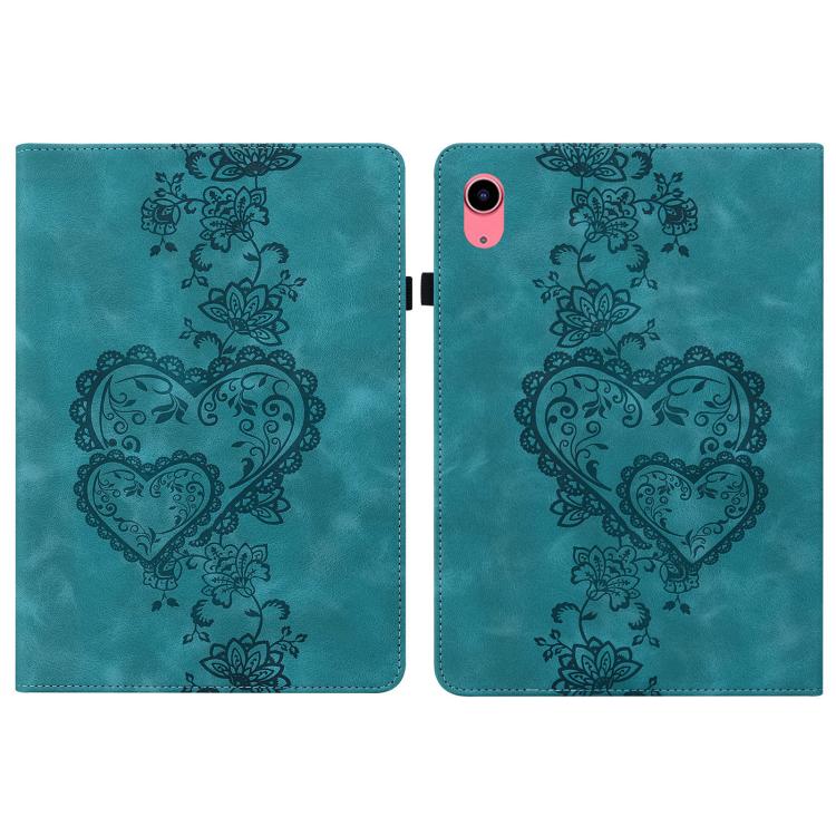 For iPad 2025 / 2022 Love Hearts Embossed Leather Smart Tablet Case(Green) - iPad 2025 / 2022 Cases by buy2fix | Online Shopping UK | buy2fix